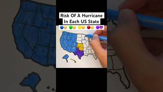 Risk of a hurricane in each State in the United States🇺🇸usa unitedstates map geography states [upl. by Dorie108]