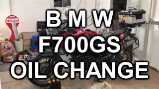 BMW F700gs Replacing Engine OilFilter [upl. by Dlareg]