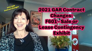 2021 GAR Contract Changes  Sale or Lease Contingency Exhibit [upl. by Kenimod]