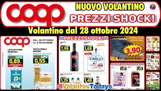 Volantino Coop dal 28 ottobre al 6 novembre 2024 🛒 Offerte shock 🟩⬜️🟥 anteprima Regione Calabria [upl. by Reidar]