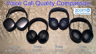 Apple AirPods Max vs Bose NC700 vs Bose QC45 vs Bose QC35 II  Call Quality Comparison Review [upl. by Magnien]