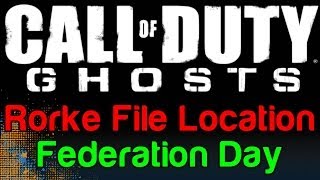 COD Ghosts Federation Day Rorke File Location Call of Duty Ghosts Rorke Files  WikiGameGuides [upl. by Alexandria]