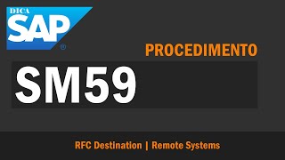 SM59  RFC  Chamada de função remota  SM59  RFC  Remote Function Call [upl. by Dorren]