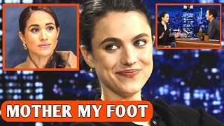 Margaret Qualley TOTALLY DESTROYED Meghan Markle YOURE NOT A MOM on Jimmy Fallons Tonight Show [upl. by Egidius]