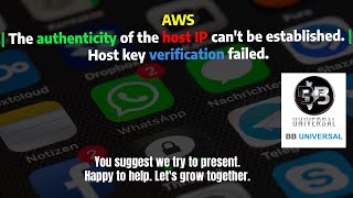 AWS  The authenticity of the host IP cant be established  Host key verification failed [upl. by Labinnah772]