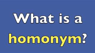 What is a homonym with 10 examples [upl. by Wrdna]