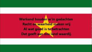 Hymne national de la Suriname [upl. by Ettenad]