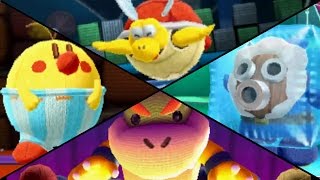 Poochy amp Yoshis Woolly World  All Boss Battles [upl. by Annauqaj]