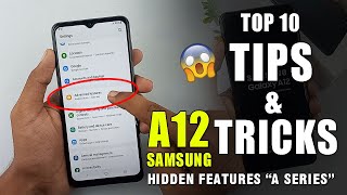 Samsung Galaxy A12 Top 10 Tips amp Tricks  Hidden Features For All A Series English Tutorial [upl. by Ninnetta901]