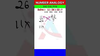 Number Analogy 😱  SSC CGL PYQ  shorts viralreels ssc analogy cgl resoning [upl. by Ecidnarb]