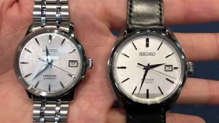 SEIKO SRP843 Fuyugeshiki and SARX055 comparison video 4 Ultra HD セイコー プレザージュ 冬景色 [upl. by Anihs]