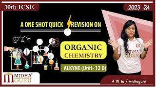 ALKYNE UNIT 12 D 10 ICSE  MIND MAPPING [upl. by Sorensen]