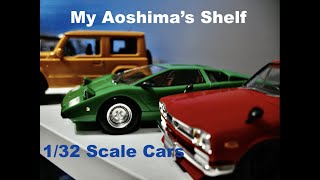 My 132 Scale Aoshima Model Cars Shelf [upl. by Acinat]