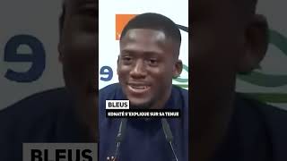 Equipe de France  Ibrahima Konaté sexplique sur sa tenue cagoule [upl. by Jeane]