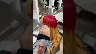 Cool hair hair haircolor hairstyle redhair hairtransformation hairremoval curlinghair [upl. by Ahsaetal554]