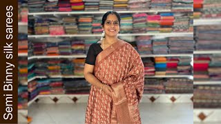 Semi Binny silk sarees Apavaranam  16 March 2024 [upl. by Knorring]