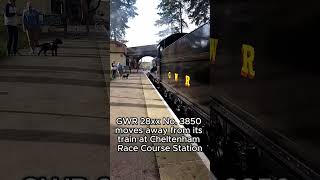 3850 At Cheltenham Race Course Station gwr heritagerailway steamengine cheltenham railway [upl. by Rodolph]