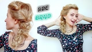 EASY LAZY HAIRSTYLE SIDE BRAID  Awesome Hairstyles [upl. by Enilekaj]