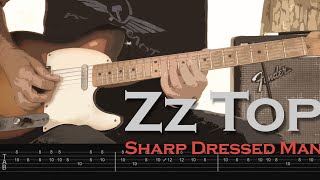 ZZ Top  Sharp Dressed Man guitar notation and tabs [upl. by Laband]