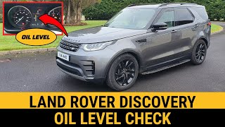 Land Rover Discovery Oil Level Check Range Rover How to check oil level on screen No Engine Dipstick [upl. by Ellatnahc]