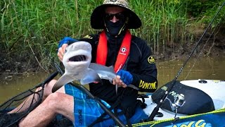 Brisbane River Bull Shark kayak fishing in the Viking Profish GT [upl. by Anahpos]