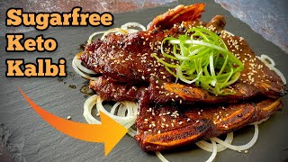 🥩 My Secret To JUICY amp TENDER Korean Kalbi Galbi  Best Keto Beef Marinate For Korean BBQ [upl. by Nosral]