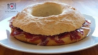 Cómo hacer Rosca de Jamón Ibérico Pan Casero  LHCY [upl. by Lienhard497]