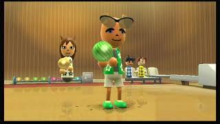 Wii Sports Resort 100Pin Bowling  4Player Match Ft Snake Rudy Beau amp Chief [upl. by Ernaldus]