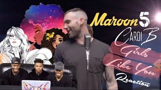 Maroon 5  Girls Like You Feat Cardi B REACTION [upl. by Gnagflow]