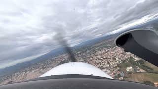 Approach  landing at Perpignan Airport DA40 [upl. by Merth989]