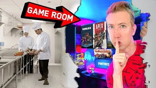 I Built a Secret Gaming Room in a Restaurant Kitchen [upl. by Gona]