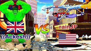 Marvel vs Capcom  Ackesh vs rainJP FT10 [upl. by Nuahsak]