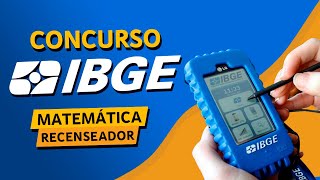 REVISÃO IBGE 2022  MATEMÁTICA RECENSEADOR [upl. by Etteyafal387]