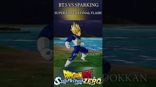 SUPER VEGETA FINAL FLASH  BT3 VS SPARKING ZERO dragonball dbz dbs vegeta sparkingzero shorts [upl. by Marlie]