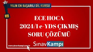 İNGİLİZCE 20241 eYDS ÇIKMIŞ SORU ÇÖZÜMÜ I ECE HOCA [upl. by Faden]