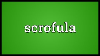 Scrofula Meaning [upl. by Pascha]