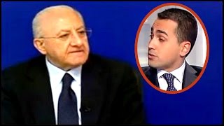 De Luca sfotte Luigi quot Mailavoratounora quot Di Maio che continua a fuggire  INTEGRALE [upl. by Catto]