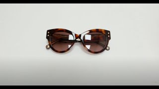 Carolina Herrera Sunglasses Model CH0009S Color09HLA HavanaBrownGoldLogoBrown Gradient [upl. by Hertha893]