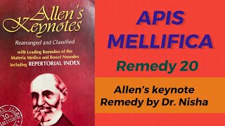 APIS MELLIFICA Remedy Allens Keynote Remedy  Homeopathic Medicine Hindi [upl. by Naimerej664]