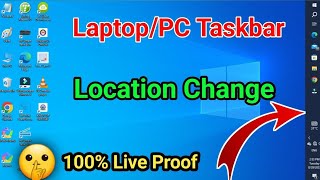 How to move Taskbar Top Left Right Bottom in windows 1087 taskbar youtubevideoyoutubtrending [upl. by Eelahs]