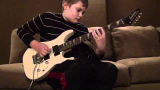 12 year old playing guitar on a Jackson Dinky [upl. by Sirrad]