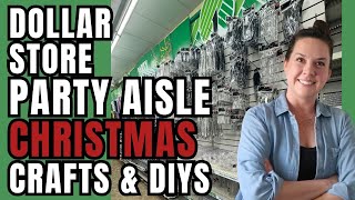 Dollar Tree Party Aisle Christmas Crafts [upl. by Aryan]