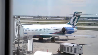 AirTran B717200 Arriving Boarding and Takeoff [upl. by Ponton]