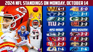 2024 NFL Standings on Monday October 14 [upl. by Llechtim]