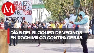 Continua bloqueo en San Gregorio Atlapulco Xochimilco [upl. by Firman61]