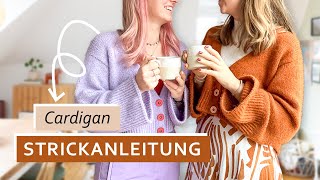 Pumpkin Spice Cardigan Strickanleitung  alle Techniken zur Anleitung erklärt [upl. by Elocim]