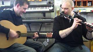 Mark playing the new Ashbury AG43E Guitar and Noel on McMahon Flute  Hobgoblin Birmingham [upl. by Shank]