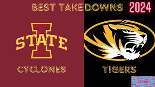 Iowa State vs Missouri Wrestling 2024  Best Takedowns [upl. by Elirpa]