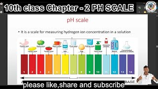 10th class Chapter  2 PH SCALE [upl. by Yendroc569]