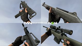 CounterStrike Source Vanilla Weapons Reanim but in MW2019 MW2022 Weapons Pack Link in Description [upl. by Tillfourd]